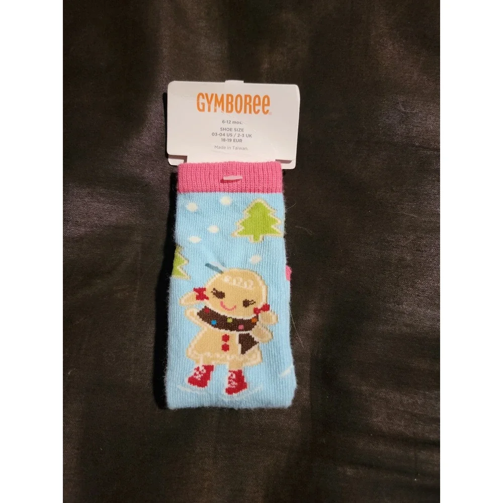 Gymboree winter cheer gingerbread girl socks 6‎ 12 months 03 04 shoe size nwt